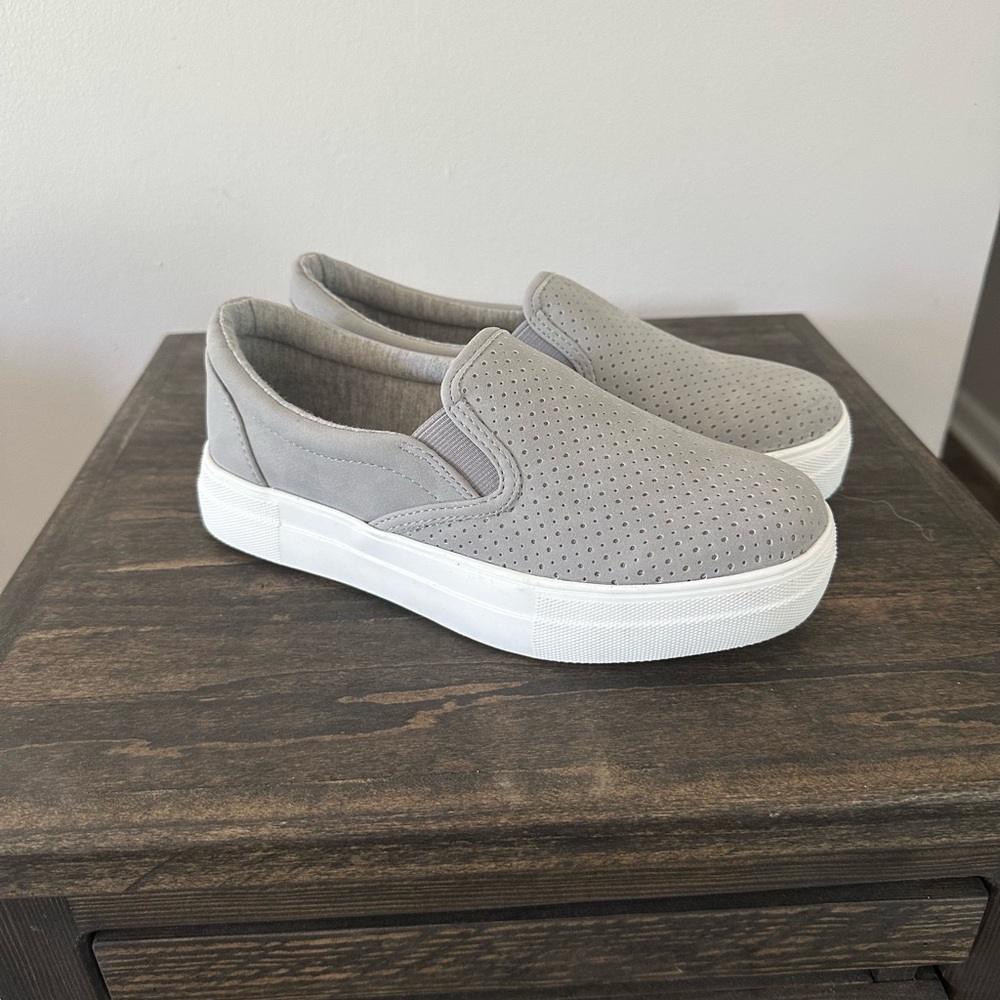 SODA brand Gray Slip-On Sneakers Women’s Size 6 1/2 - BRAND NEW!